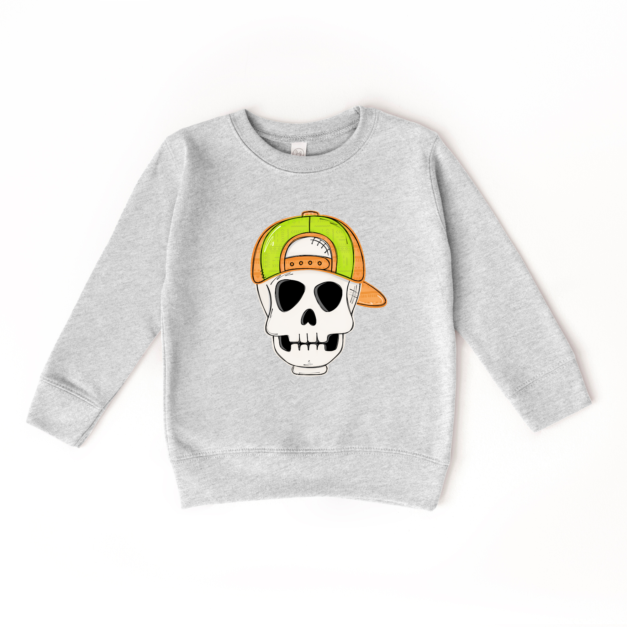 Backwards Hat Skull Sweatshirt