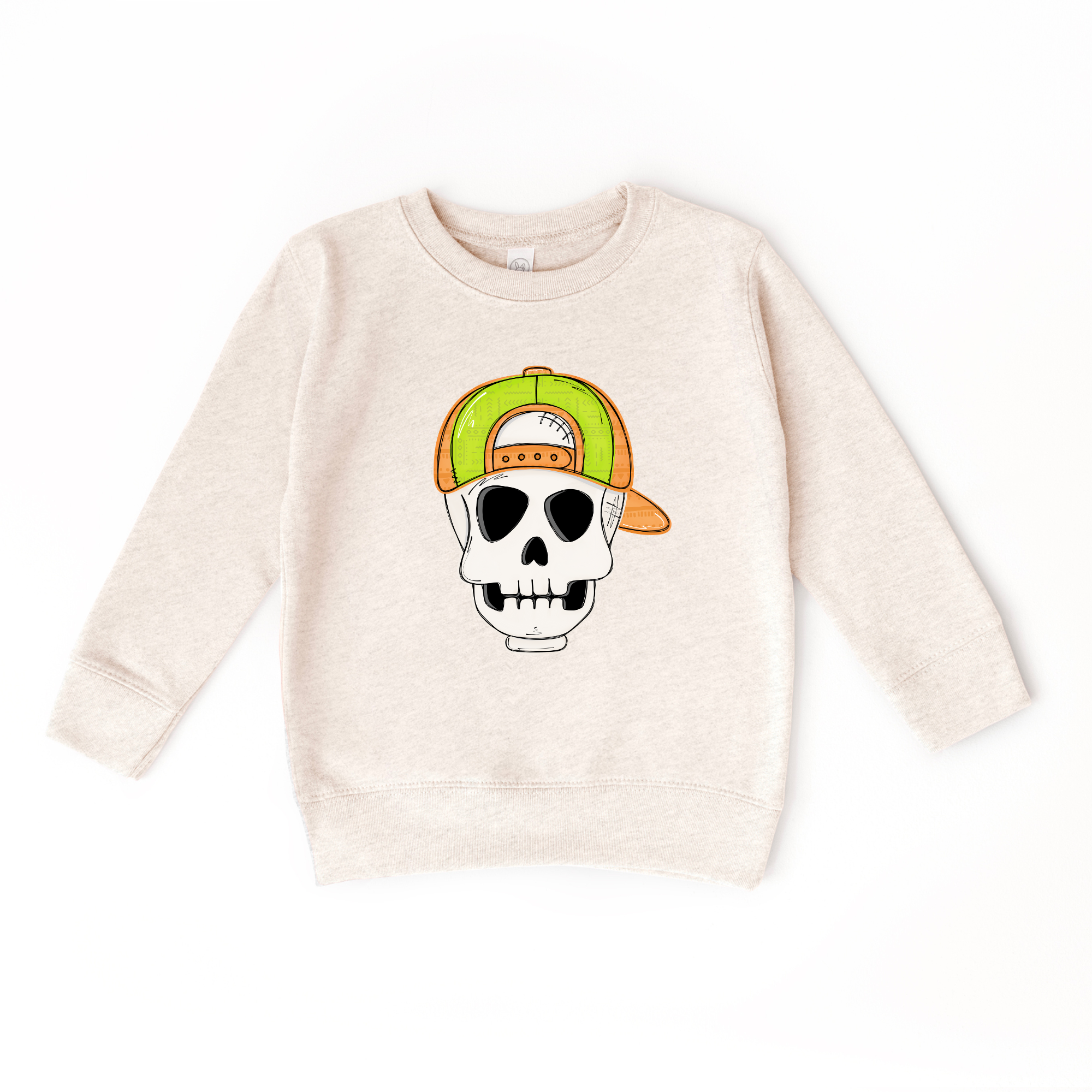 Backwards Hat Skull Sweatshirt