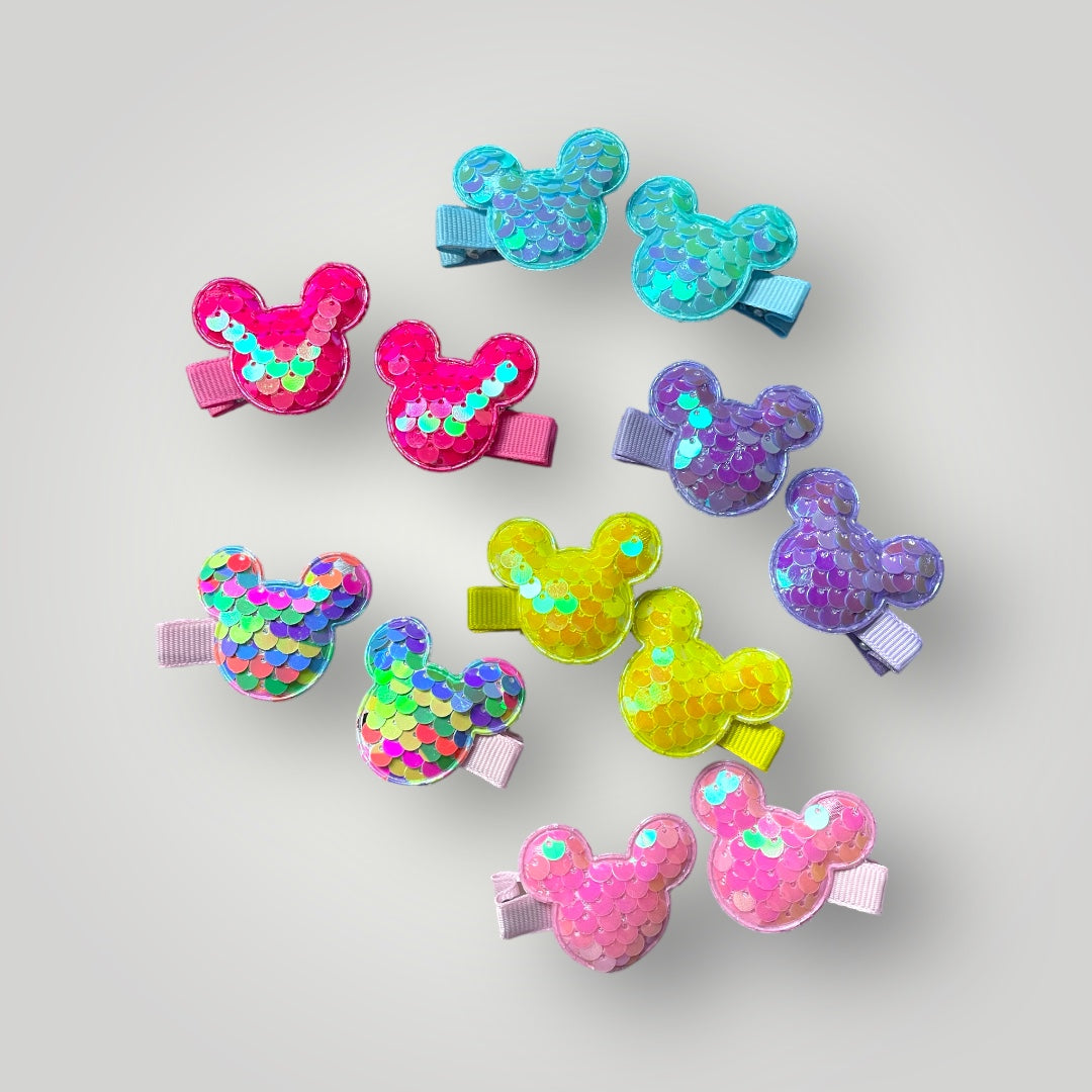 Sequin Mouse Hair Clips