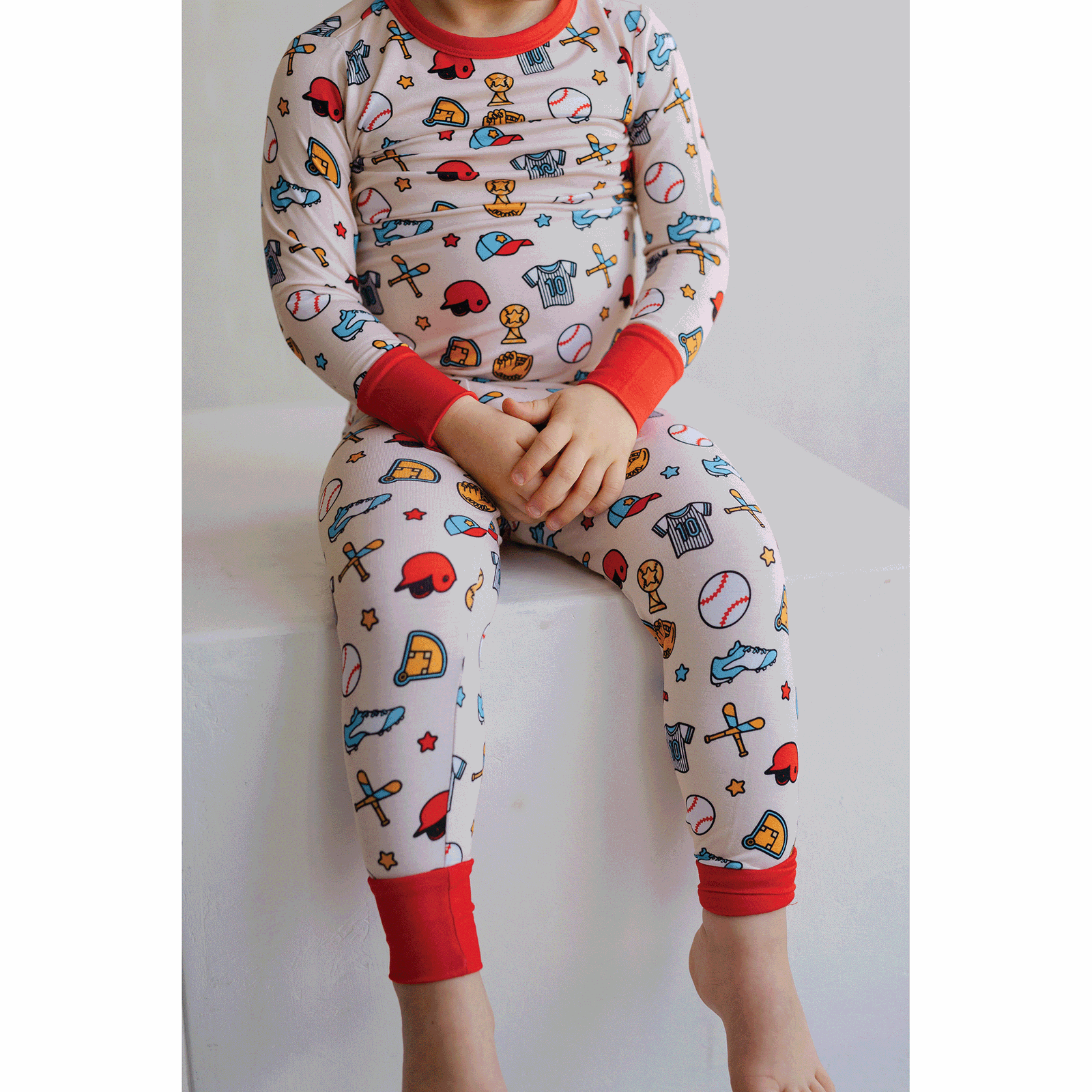 Baseball Two-Piece Pajama Set