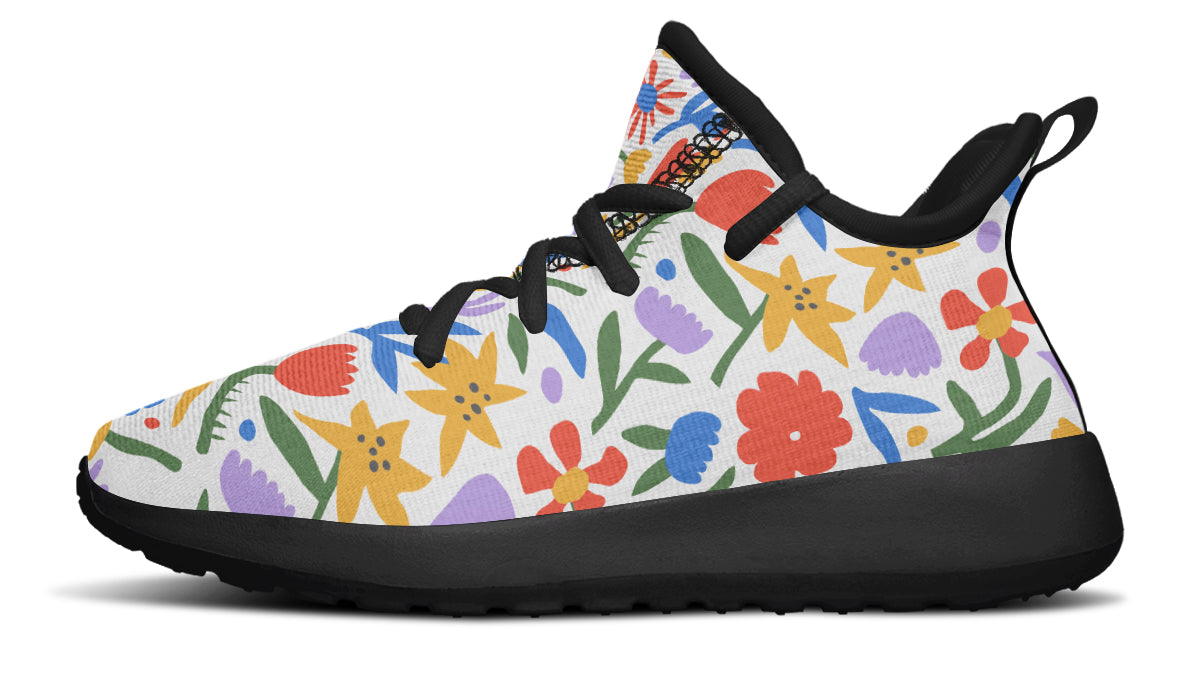 Kids Shoes Sneakers Abstract Flowers-2