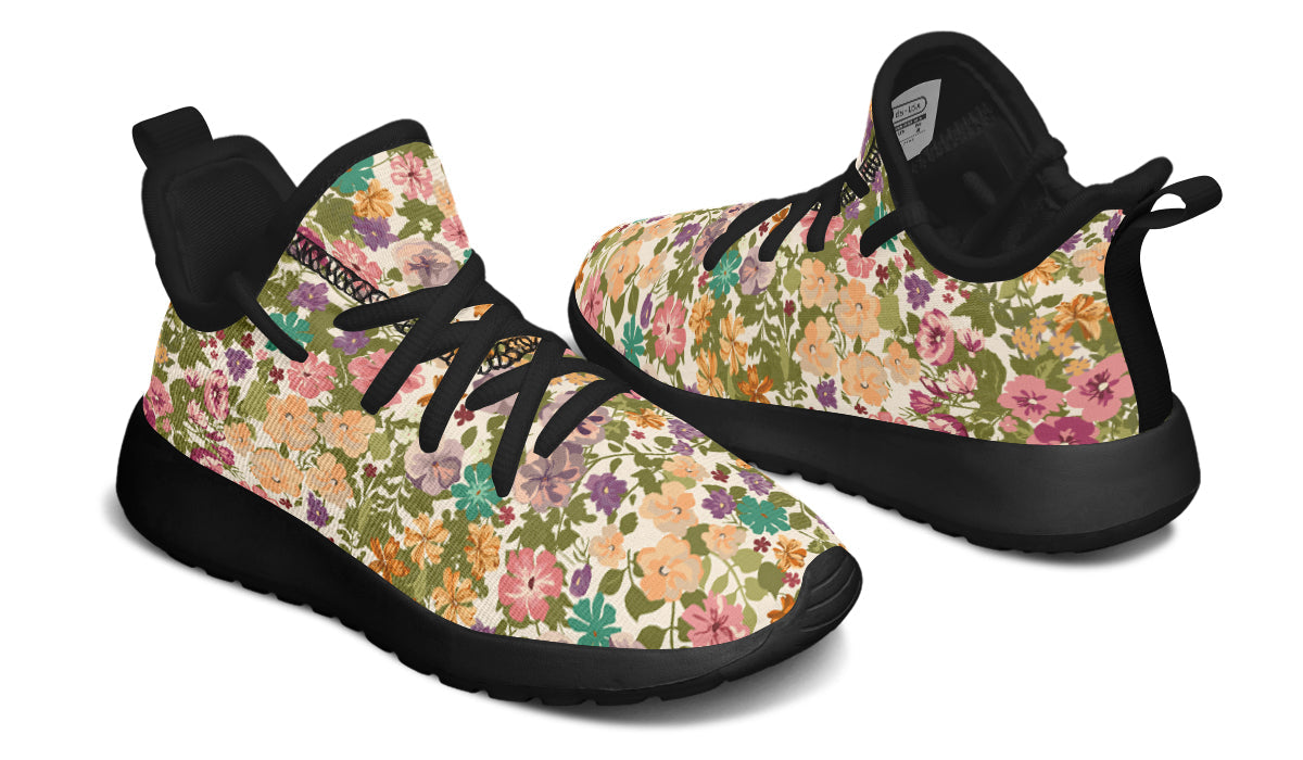 Kids Shoes Sneakers Mixed Flowers Pattern-4