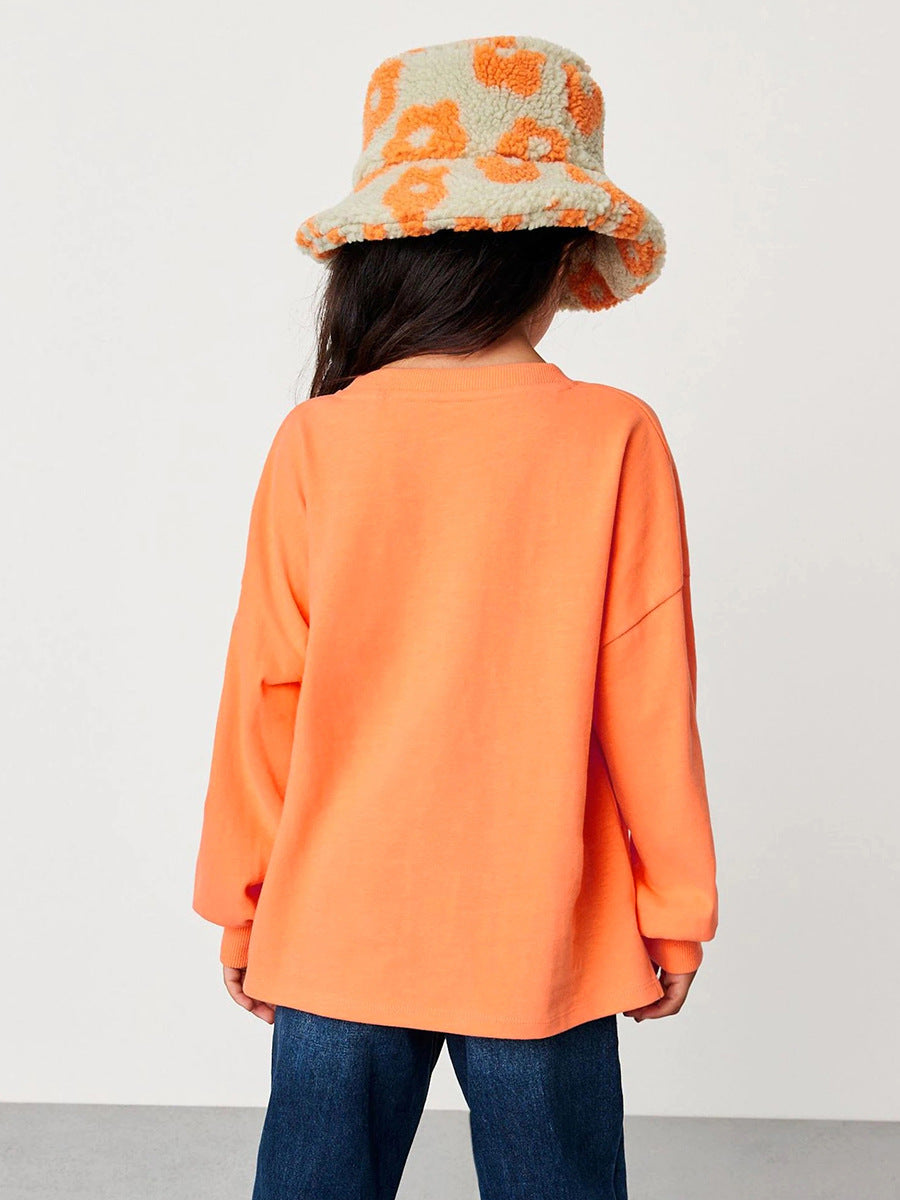 Arrival Autumn Girls’ Aesthetic Smiling Face Pattern Long Sleeves T-Shirt In European And American Style For Summer-2