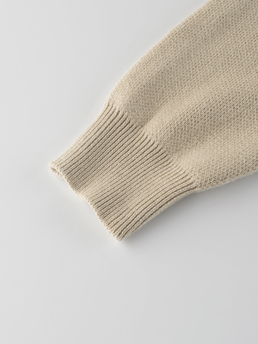 Autumn Arrival Baby Girls Kids Cute Cat Pattern Crew Neck Long Sleeves Knitted Sweatshirt Pullover-2