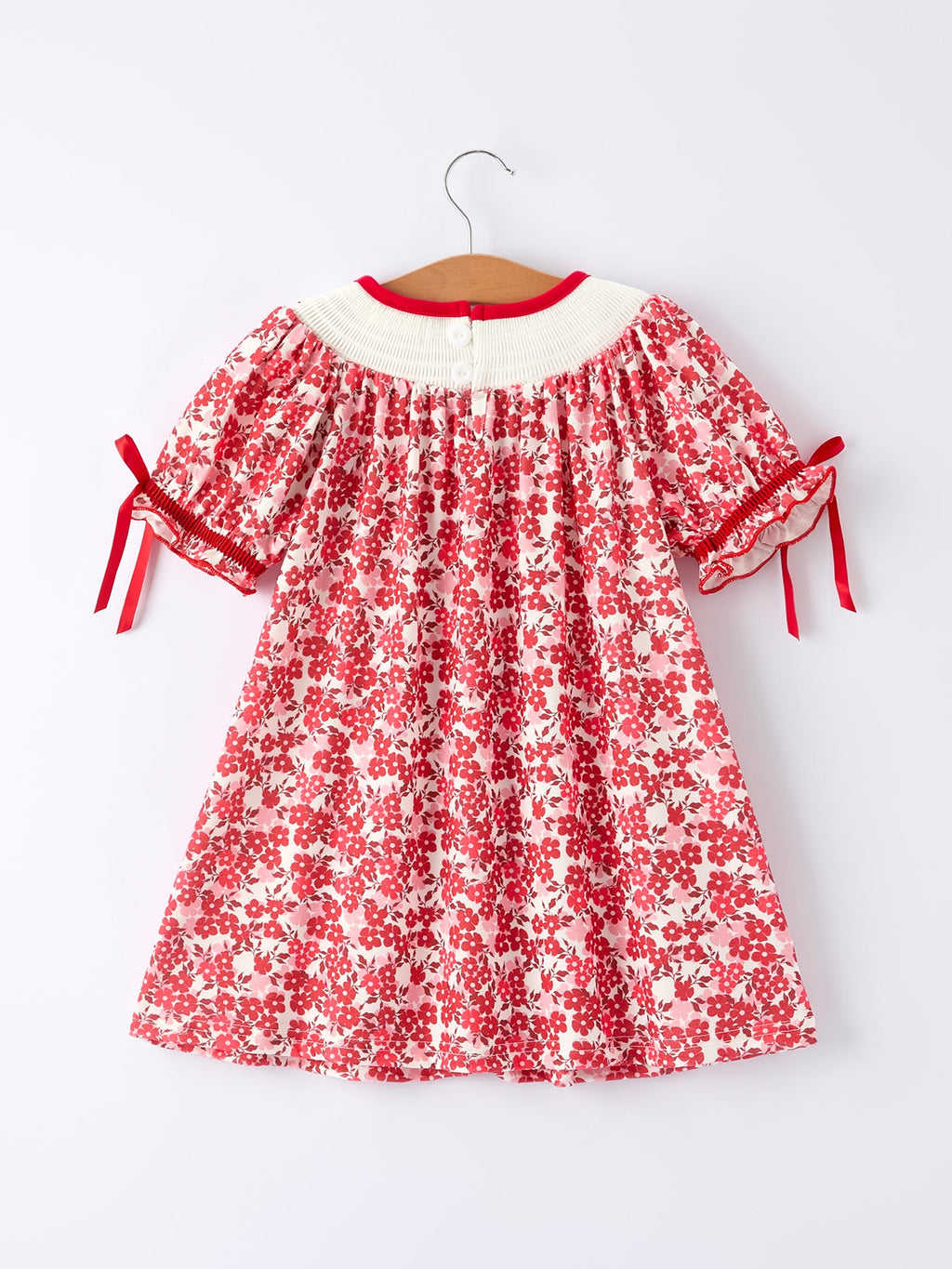 Valentine's Day "BE ❤ MINE" Embroidered Floral Girls' Dress