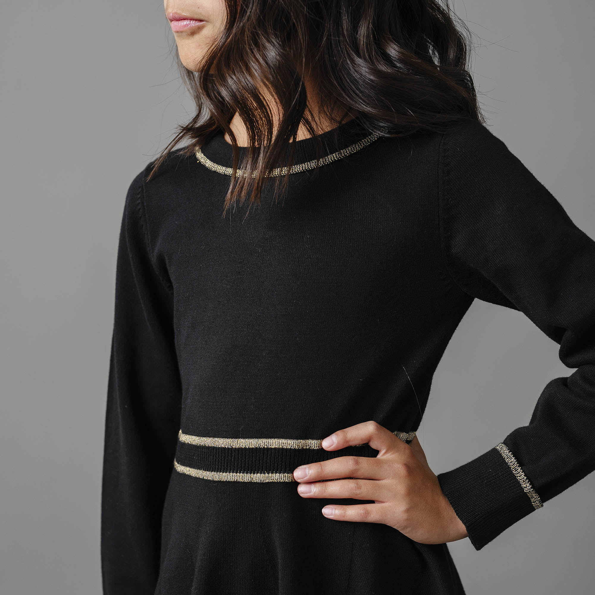 Organic Ruffle Collar Sweater Dress - Baby