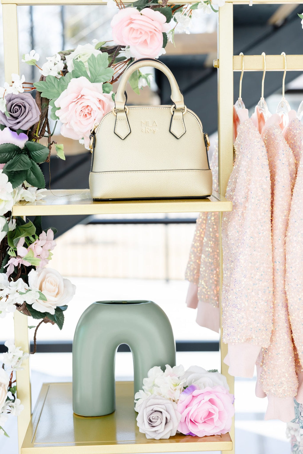 Gold Metallic Girl's Crossbody Purse