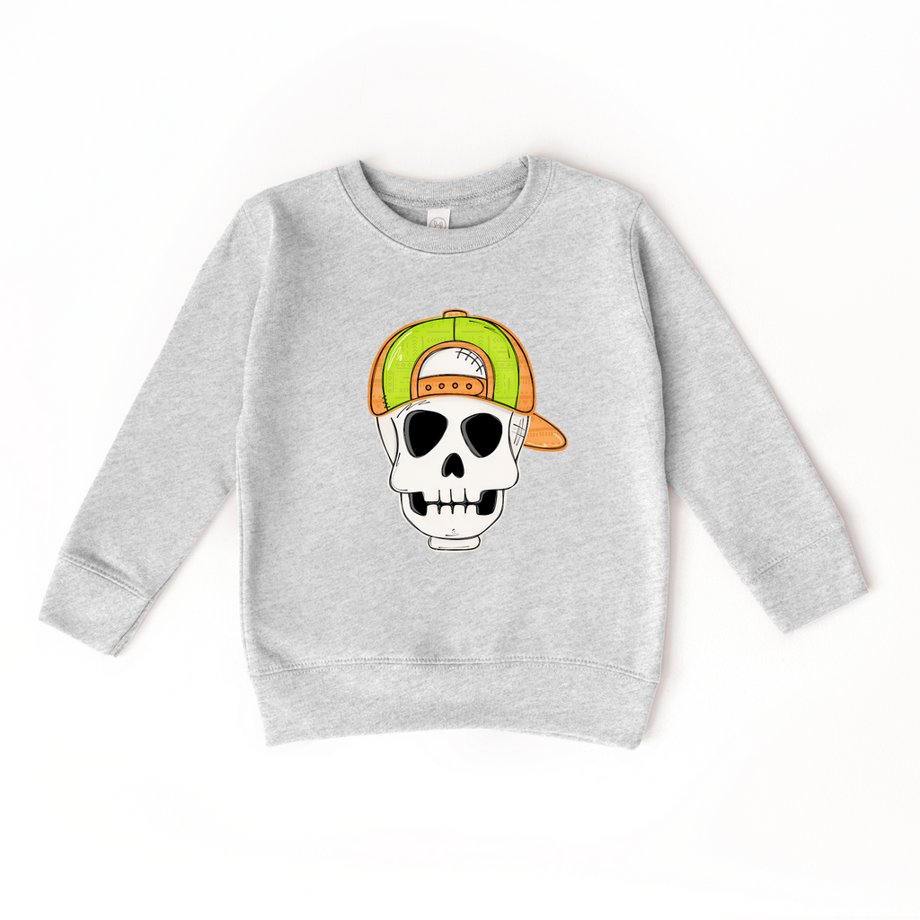 Backwards Hat Skull Sweatshirt