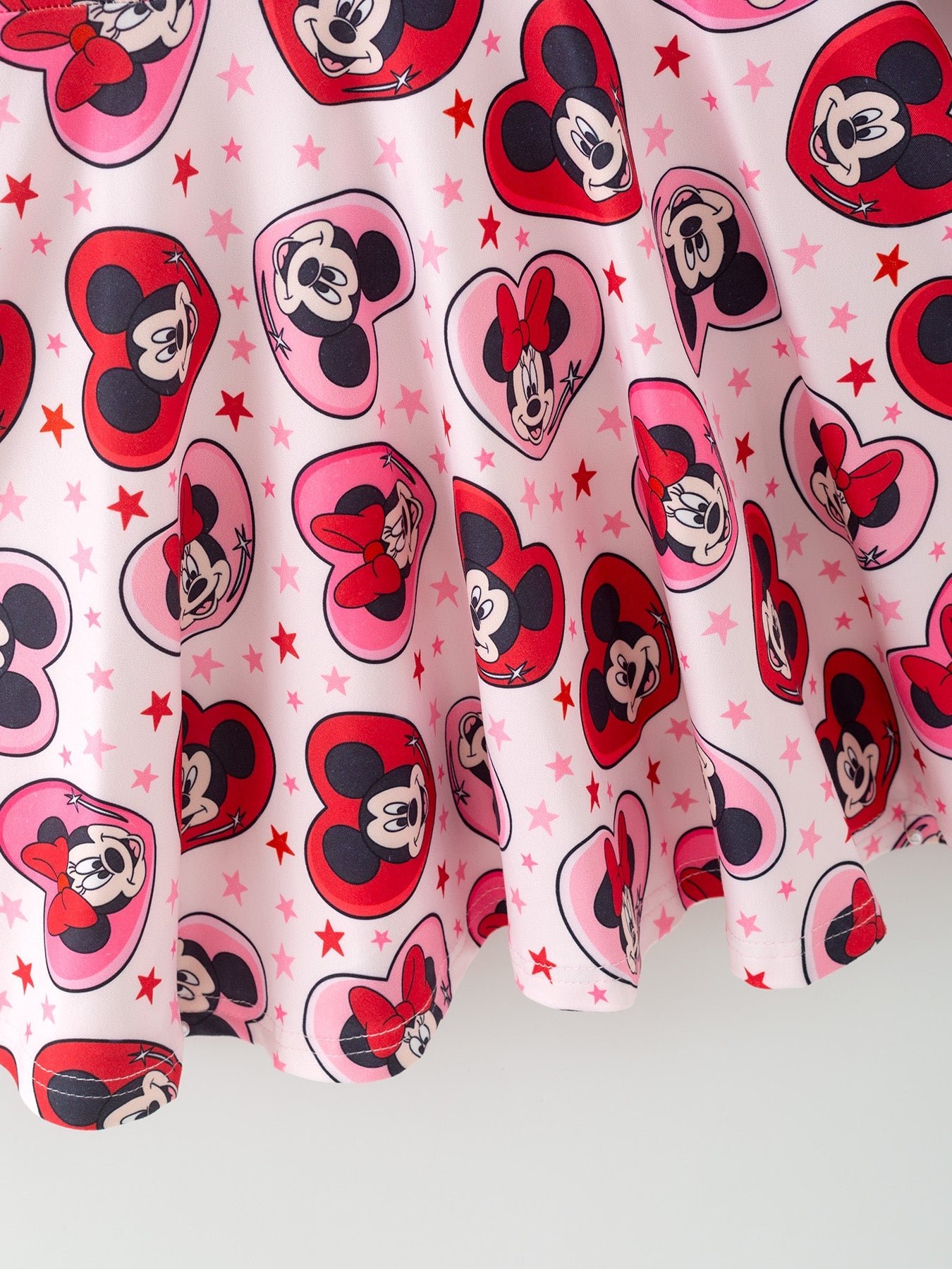 Valentine's Day Girls Long Sleeve Dress – Pink Character Heart Outfit