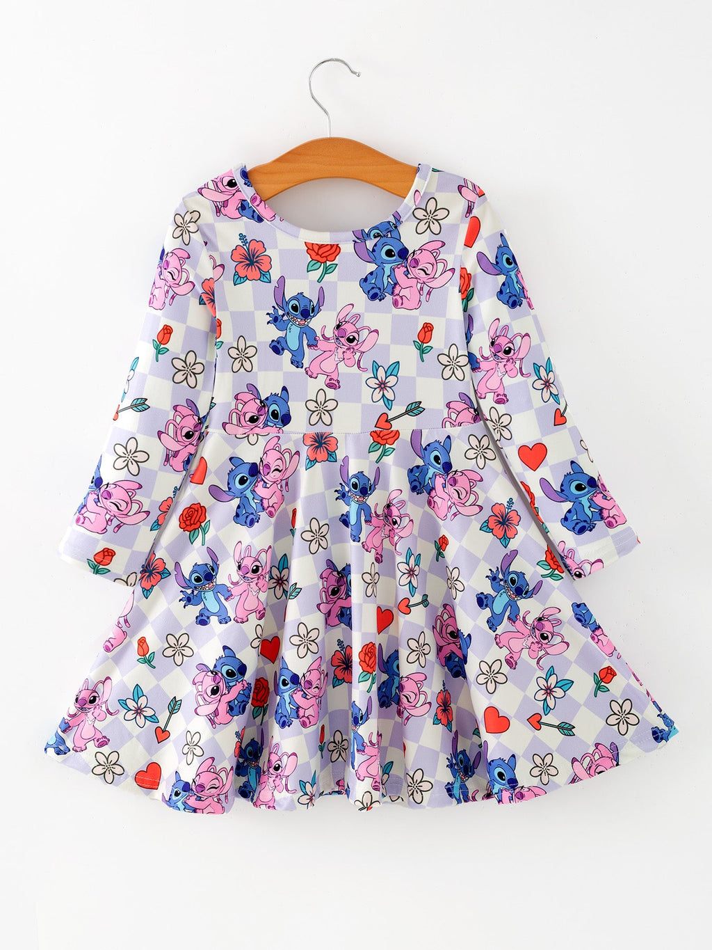 Toddler Girls Valentine Party Dress – Candy Heart Print Holiday Outfit