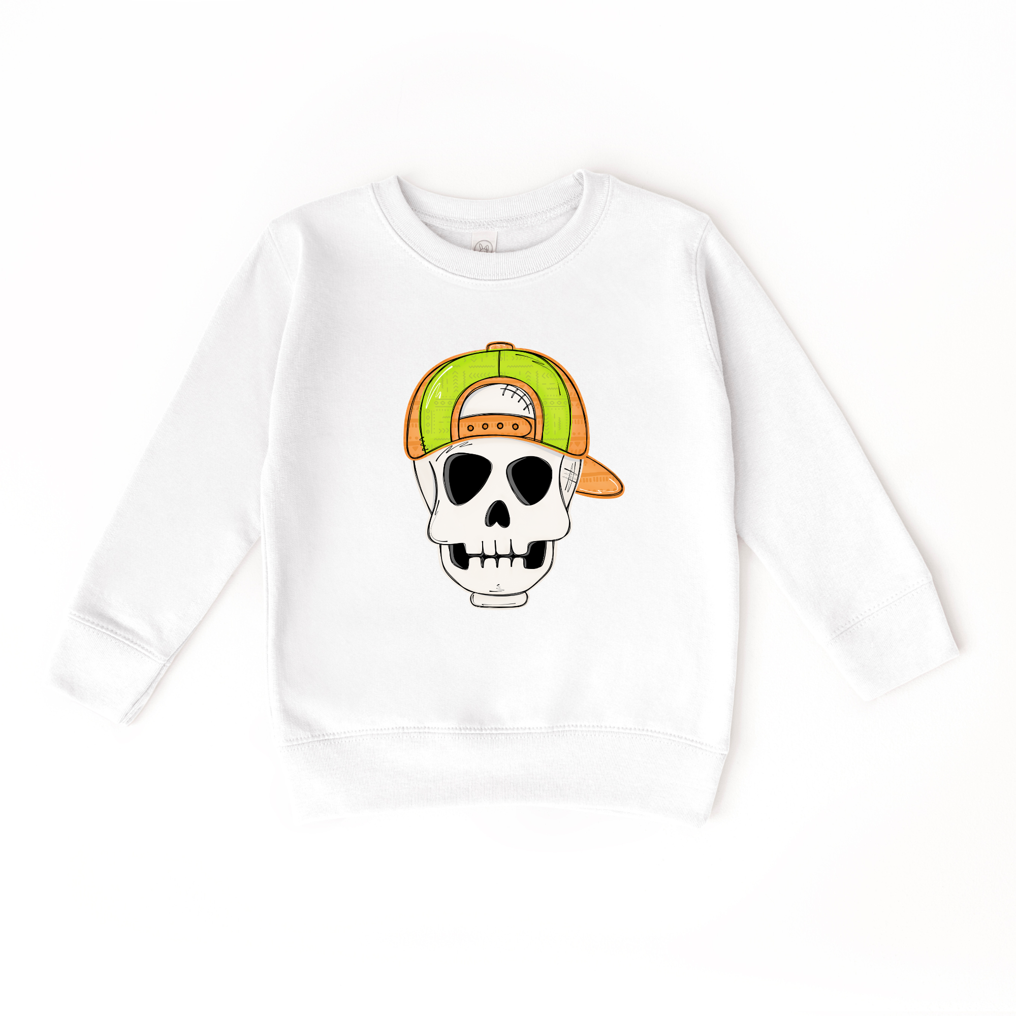 Backwards Hat Skull Sweatshirt