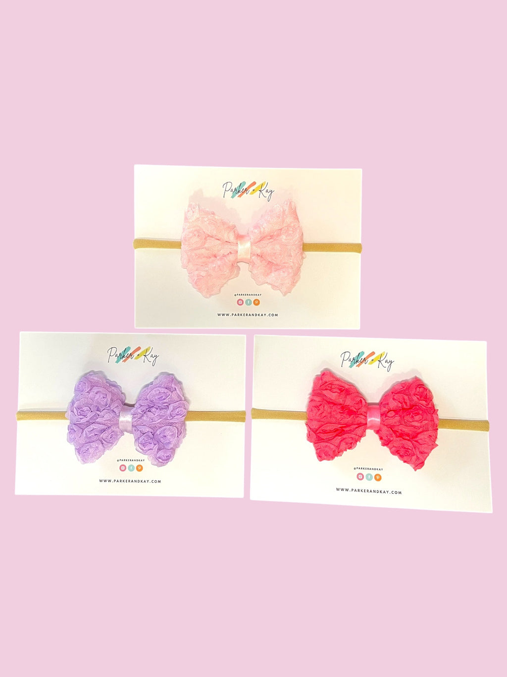 Shabby Rose Baby Headband