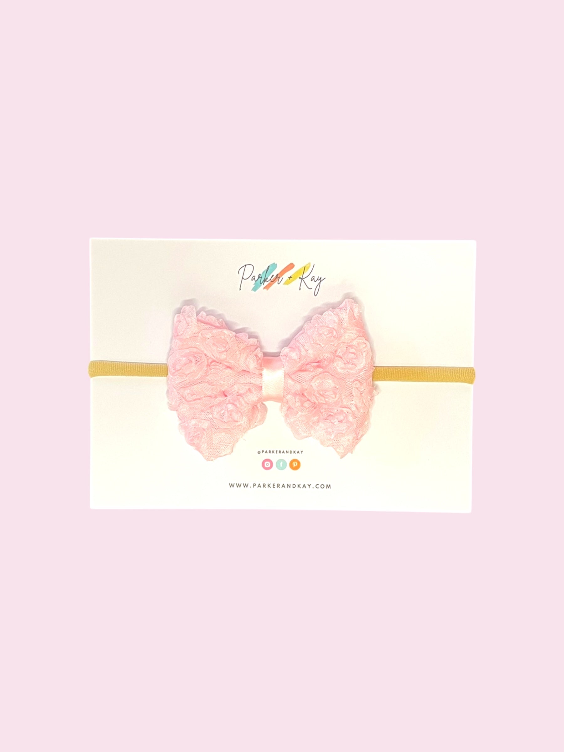 Shabby Rose Baby Headband