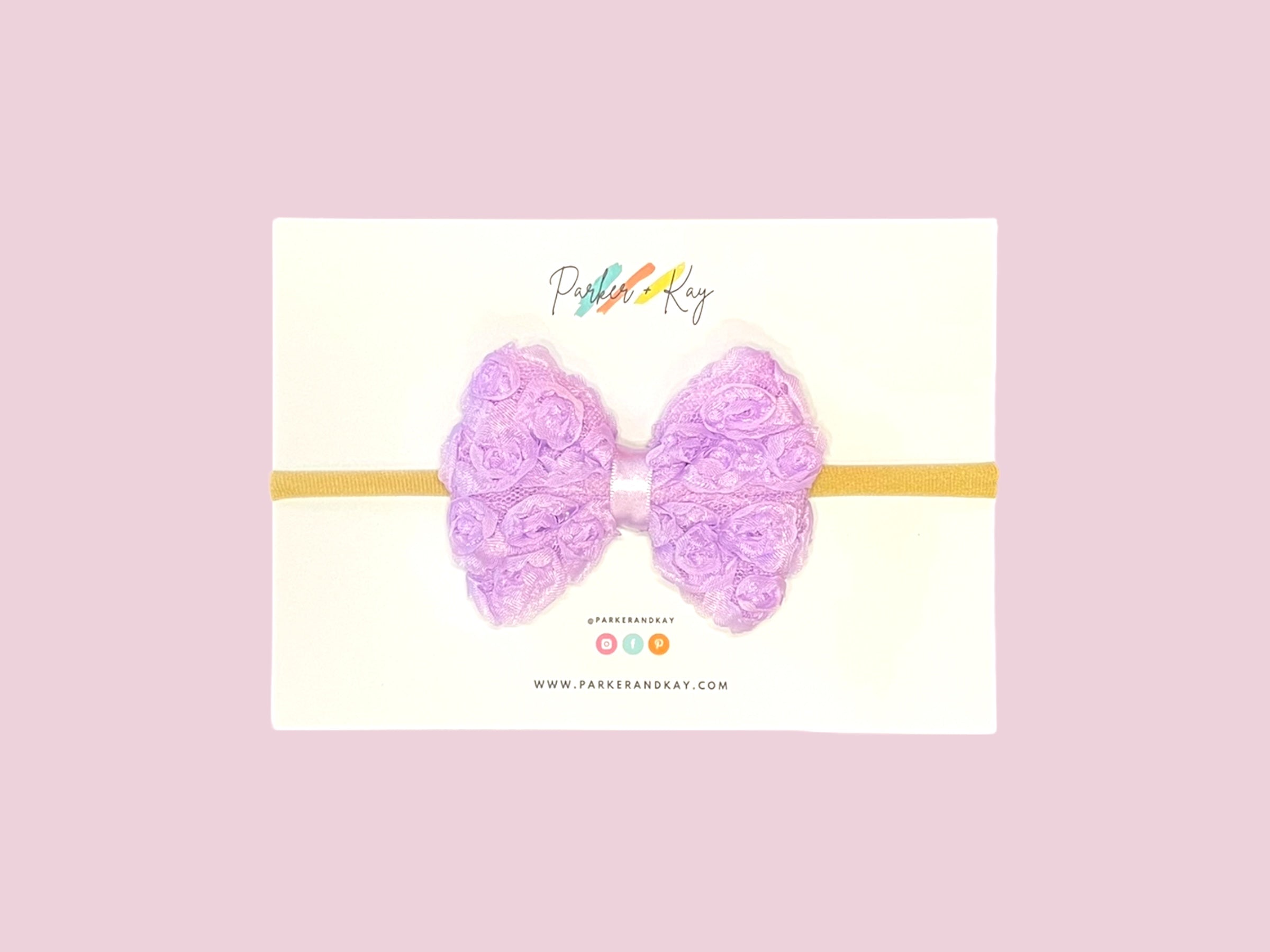 Shabby Rose Baby Headband