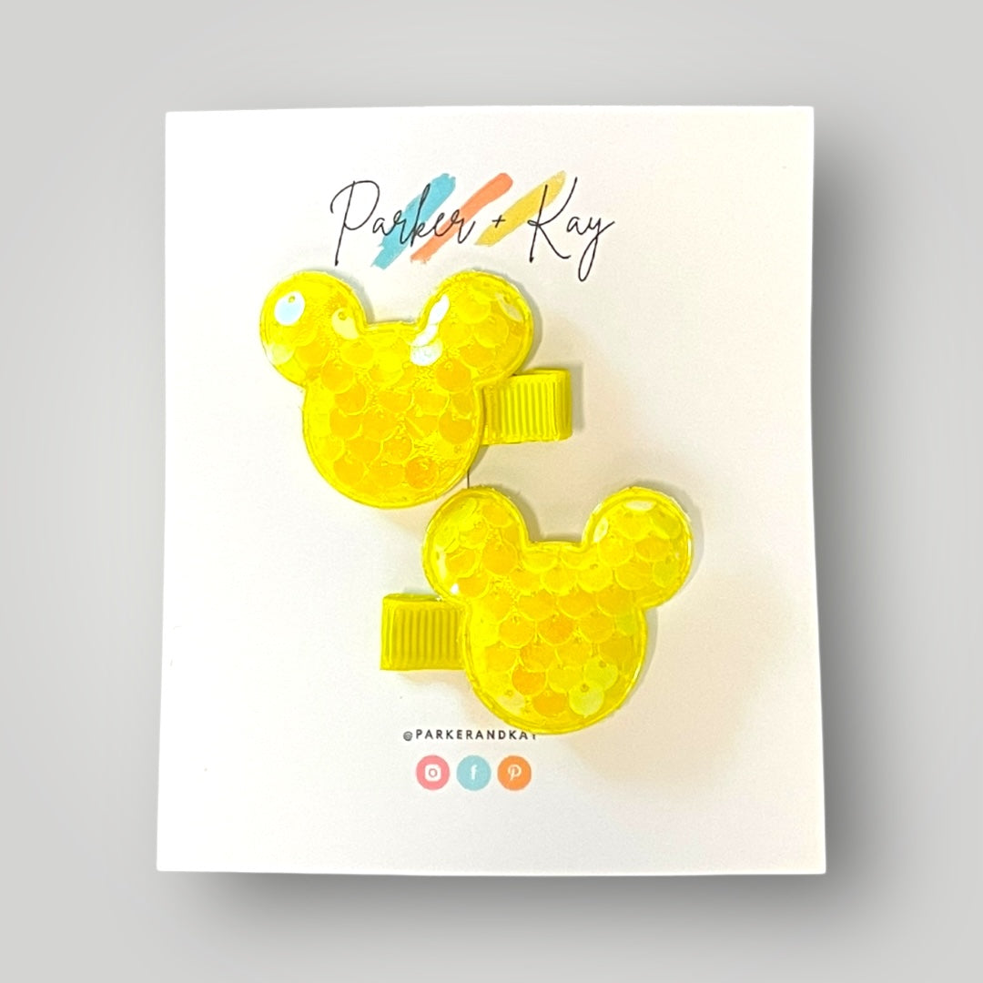 Sequin Mouse Hair Clips