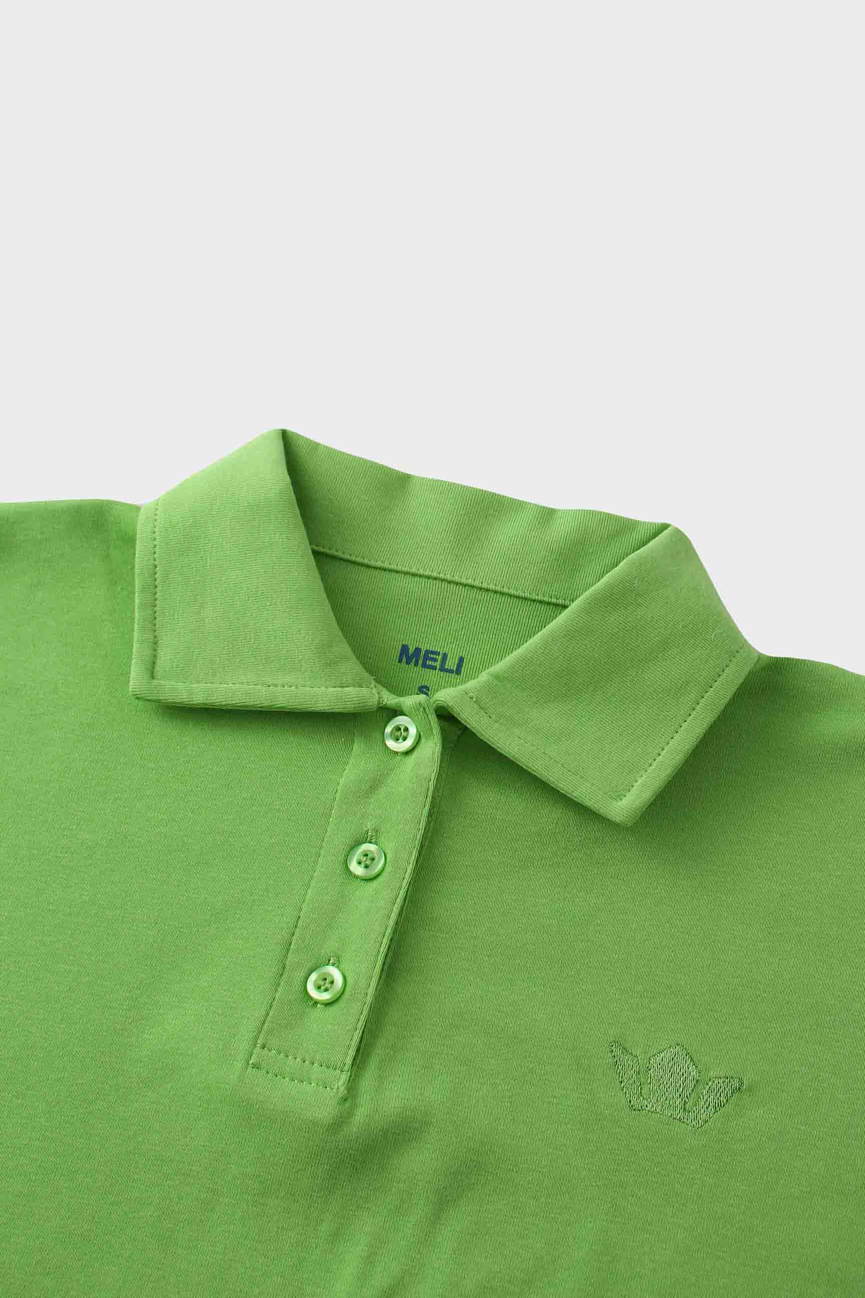 Collared Bomber Tee-Green-3