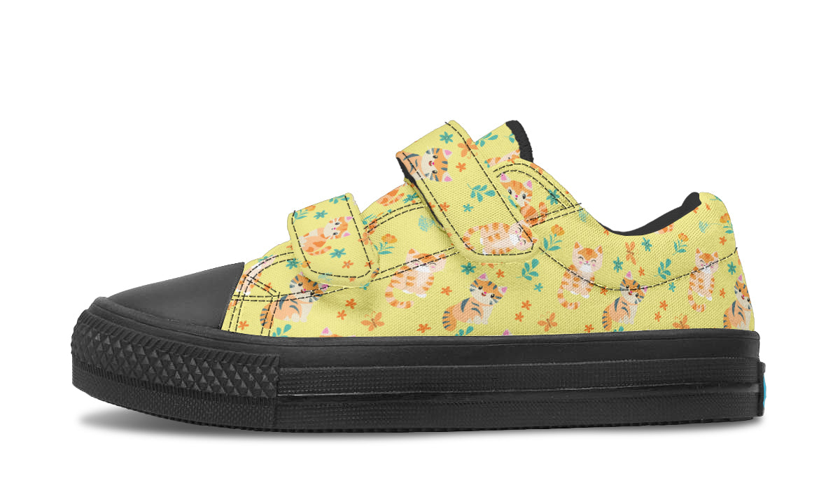 Kids Shoes Low Tops Floral Cats-3