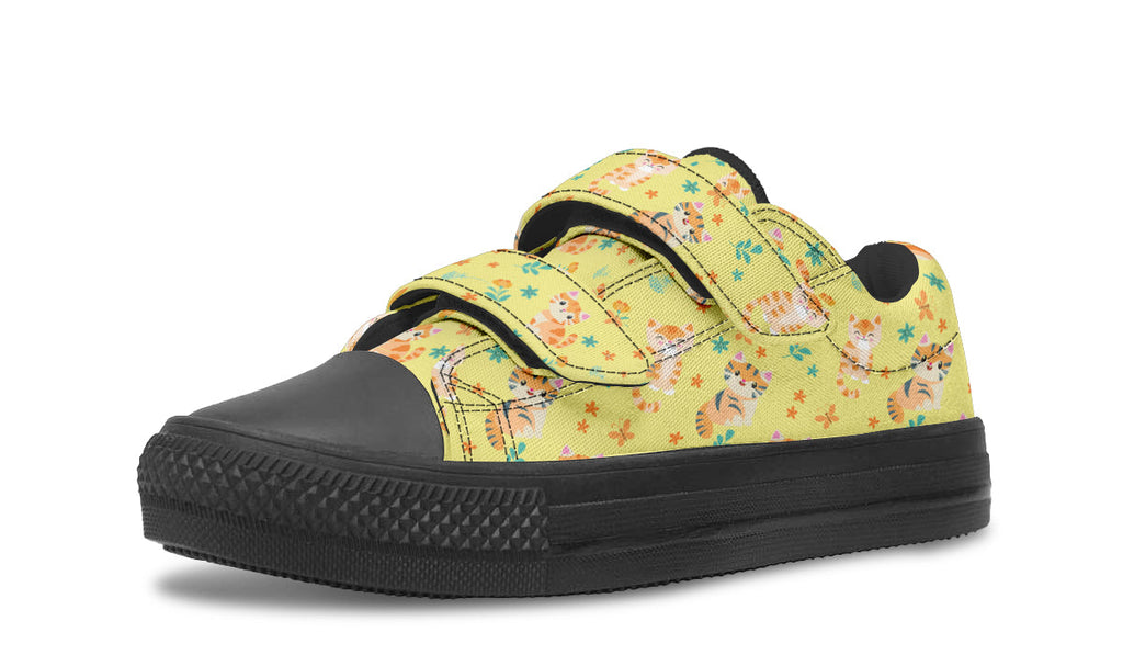 Kids Shoes Low Tops Floral Cats-0
