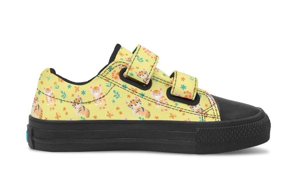 Kids Shoes Low Tops Floral Cats-4