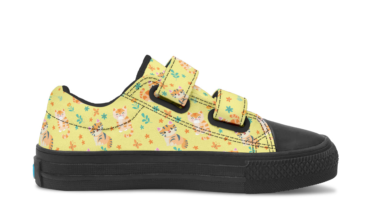 Kids Shoes Low Tops Floral Cats-4