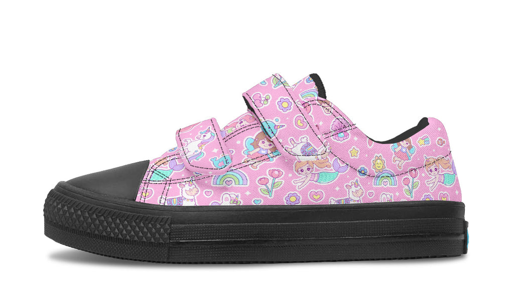 Kids Shoes Low Tops Mermaid And Unicorns-3