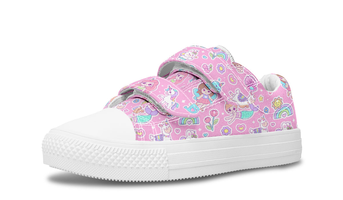 Kids Shoes Low Tops Mermaid And Unicorns-1