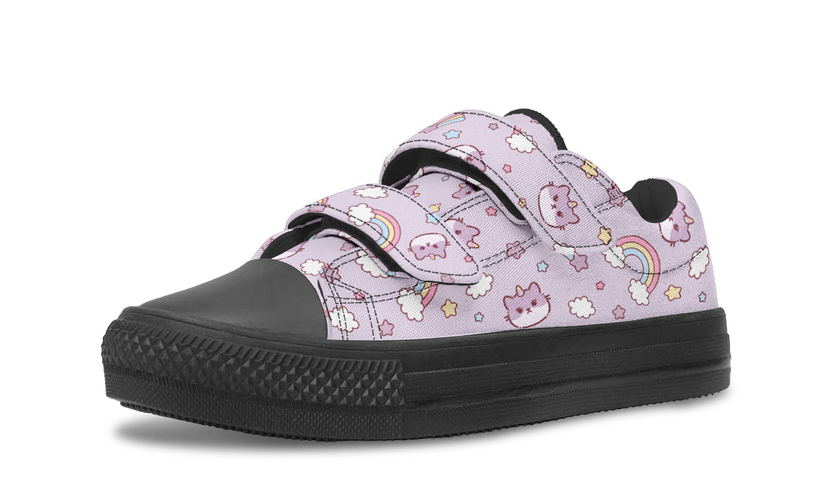 Kids Shoes Low Tops Rainbow And Cats-0
