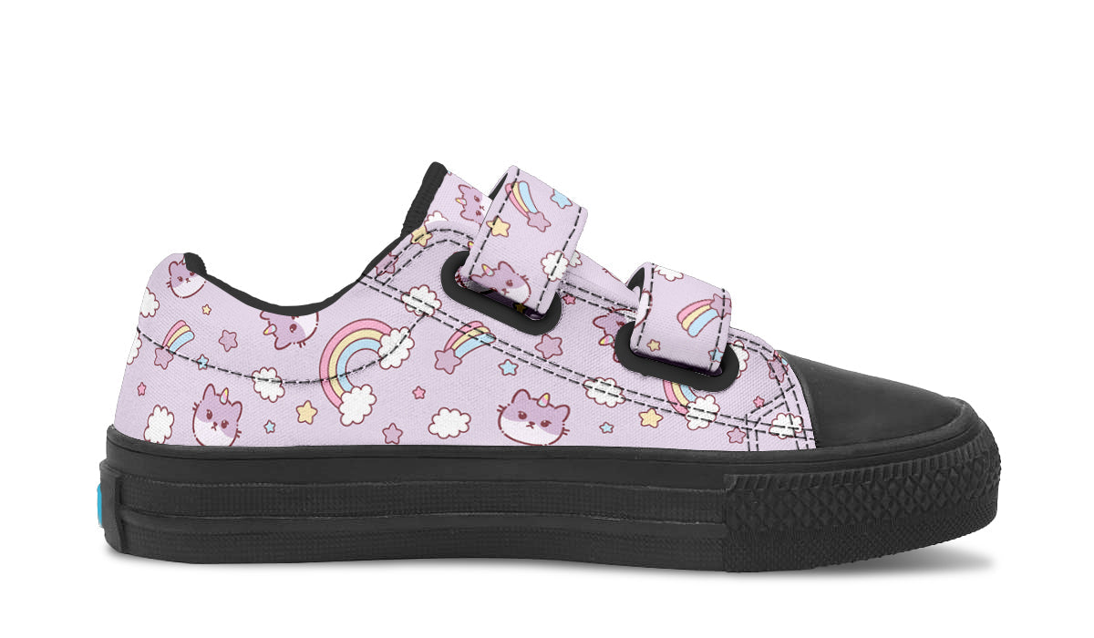 Kids Shoes Low Tops Rainbow And Cats-4