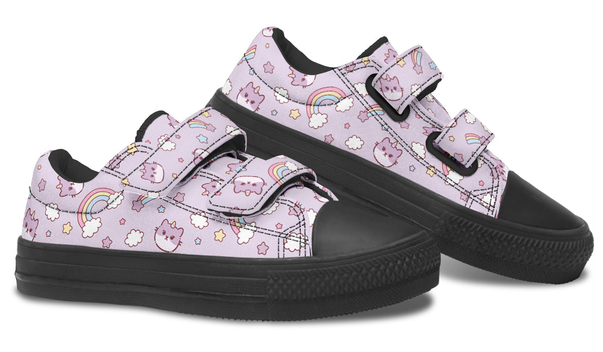 Kids Shoes Low Tops Rainbow And Cats-2