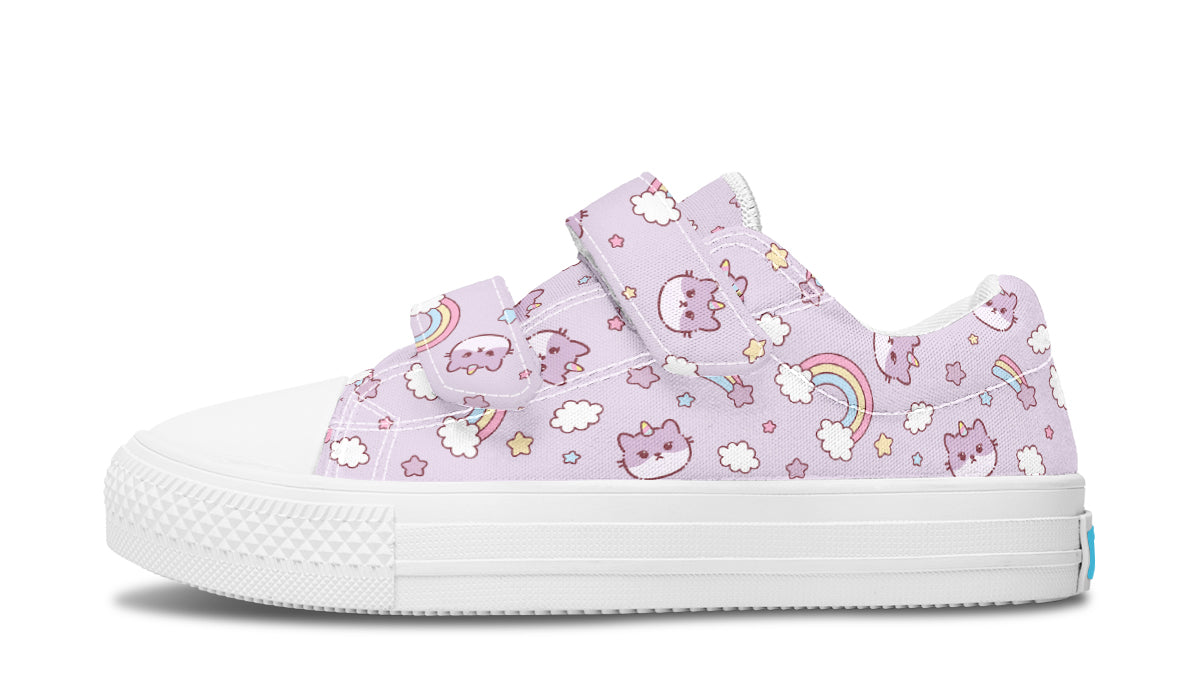 Kids Shoes Low Tops Rainbow And Cats-5
