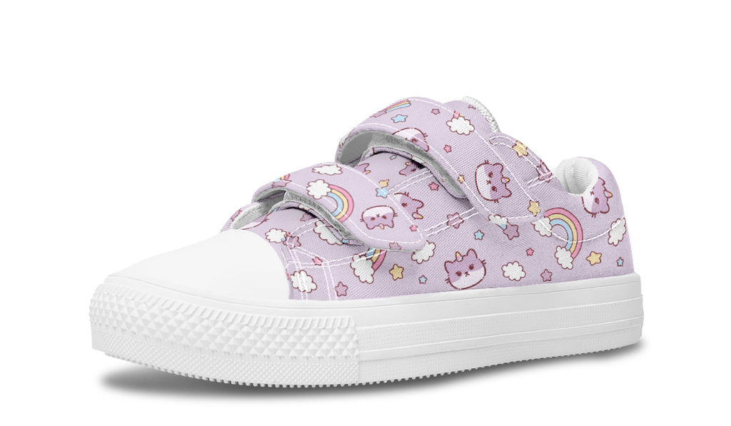 Kids Shoes Low Tops Rainbow And Cats-1
