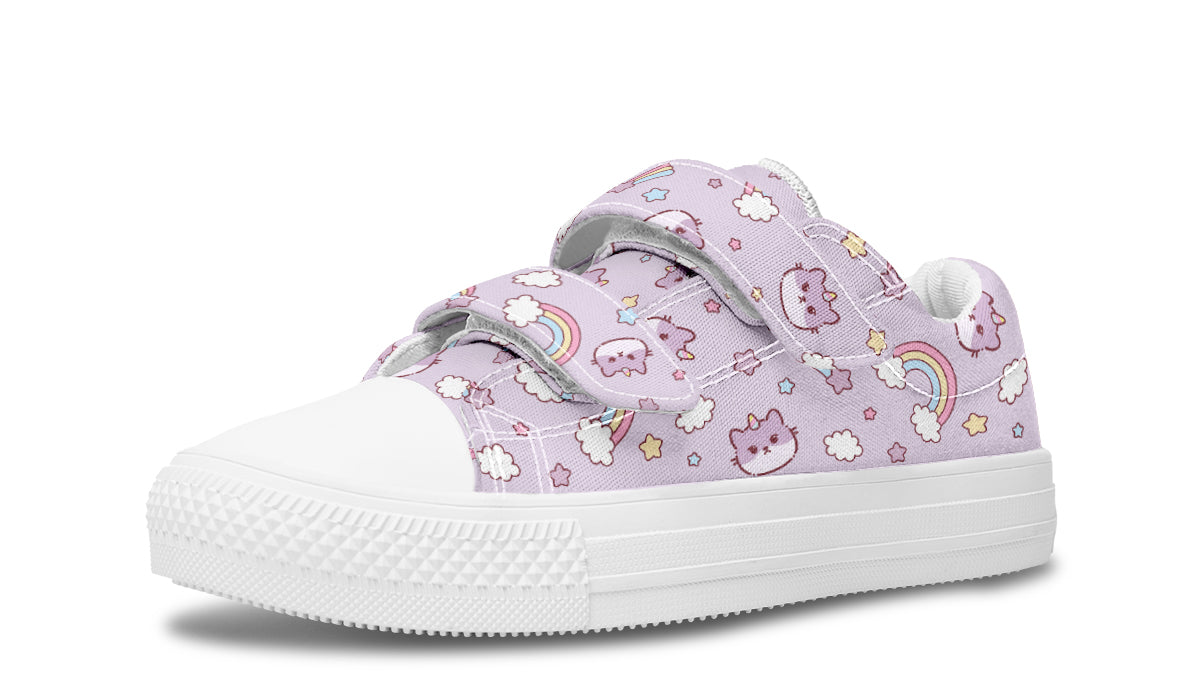 Kids Shoes Low Tops Rainbow And Cats-1