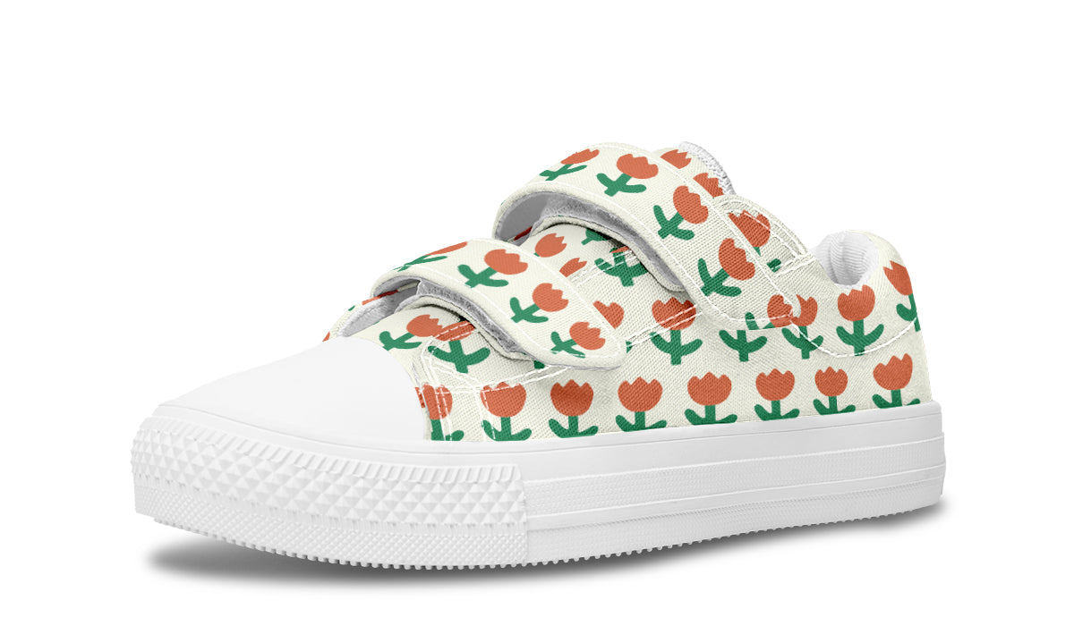 Kids Shoes Low Tops Floral Pattern-1
