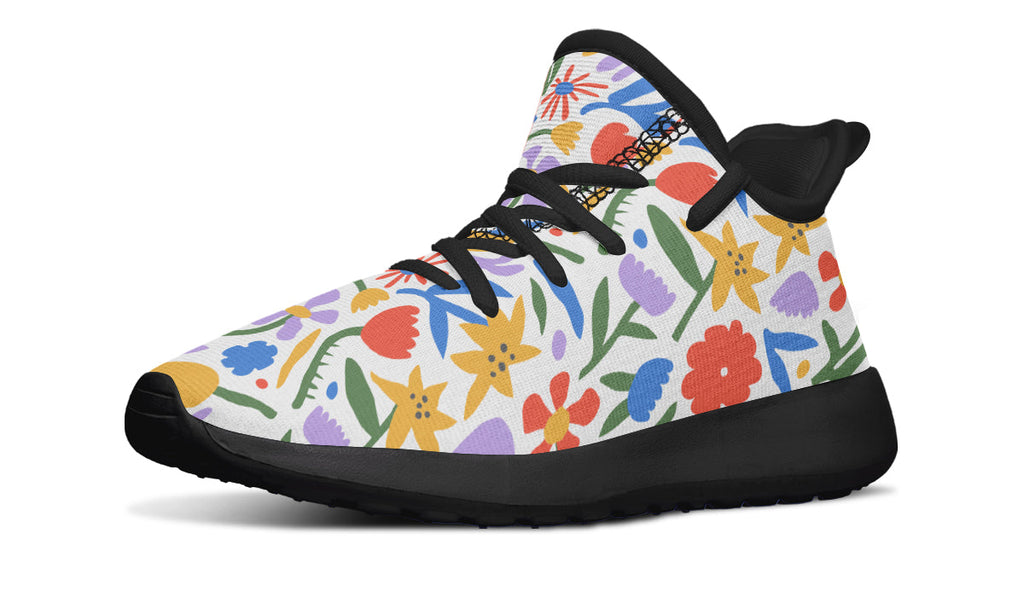 Kids Shoes Sneakers Abstract Flowers-0