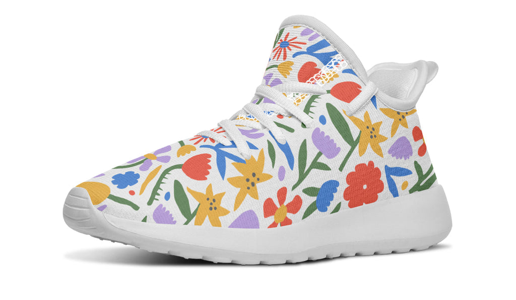 Kids Shoes Sneakers Abstract Flowers-1