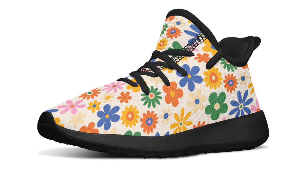Kids Shoes Sneakers Colorful Flowers-0