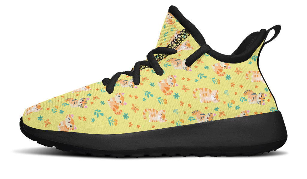 Kids Shoes Sneakers Floral Cats-3