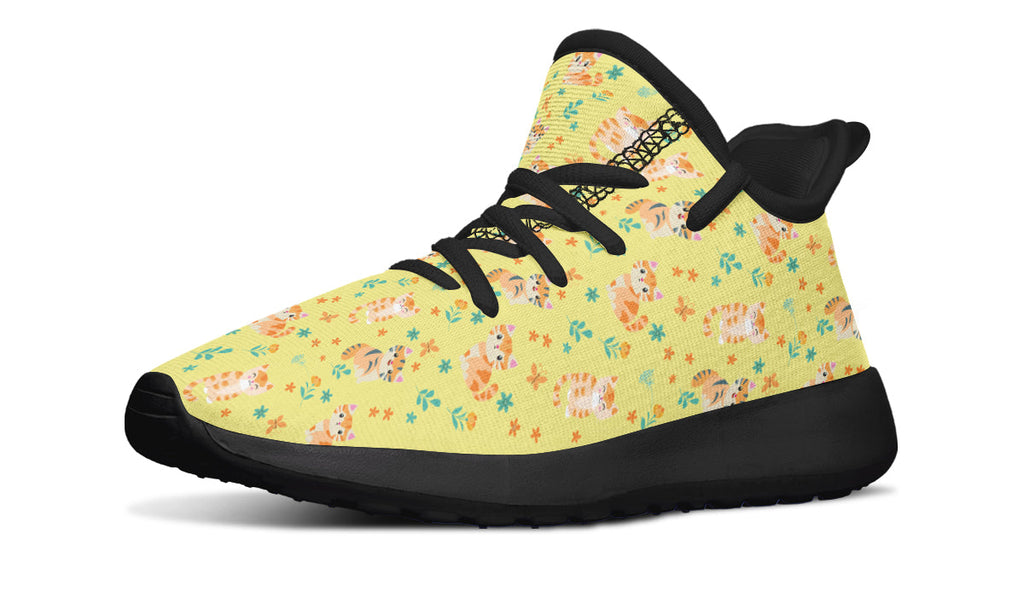 Kids Shoes Sneakers Floral Cats-0