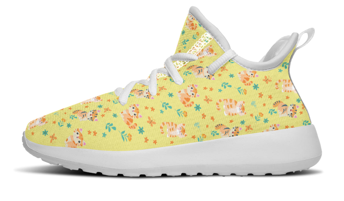 Kids Shoes Sneakers Floral Cats-5