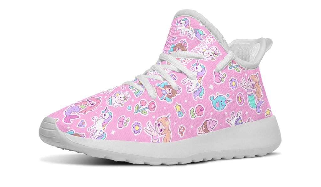 Kids Shoes Sneakers Mermaid And Unicorns-1