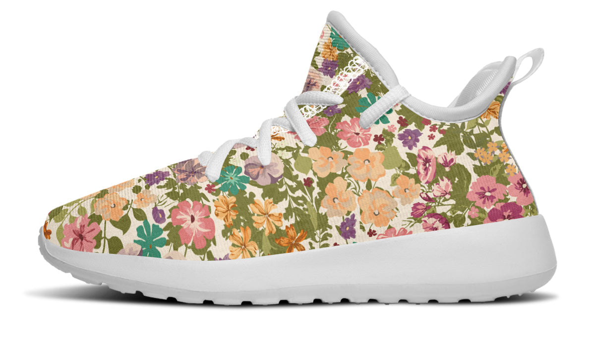 Kids Shoes Sneakers Mixed Flowers Pattern-5