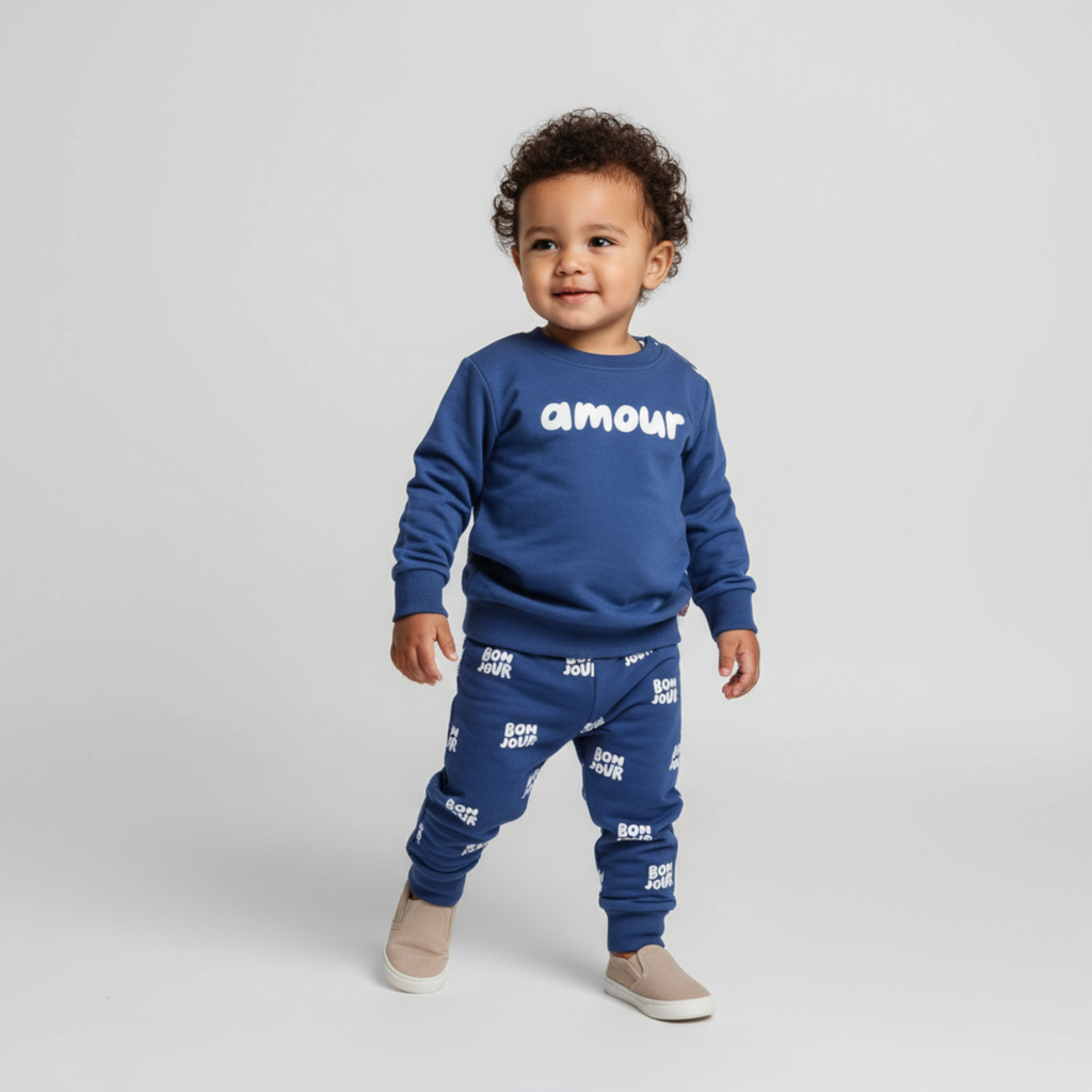 Amour Unisex Cotton Joggers Set-0