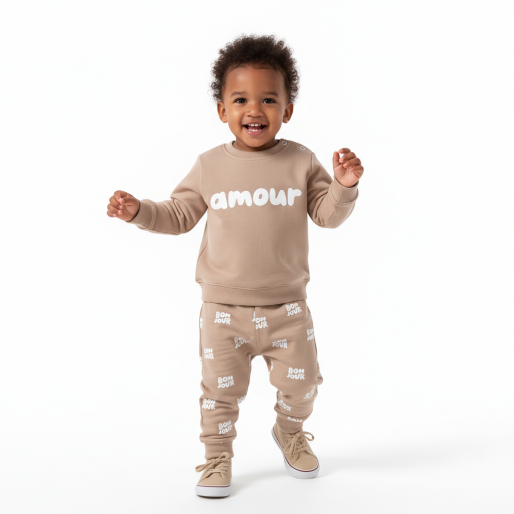 Amour Unisex Cotton Joggers Set-3