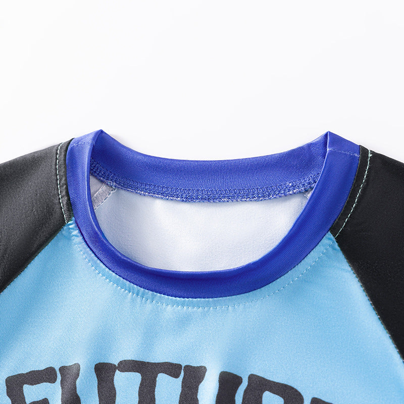 Spring and Autumn Baby Kids Boys Cartoon Pattern Long Sleeves Top and Pants Casual Clothing Set-1