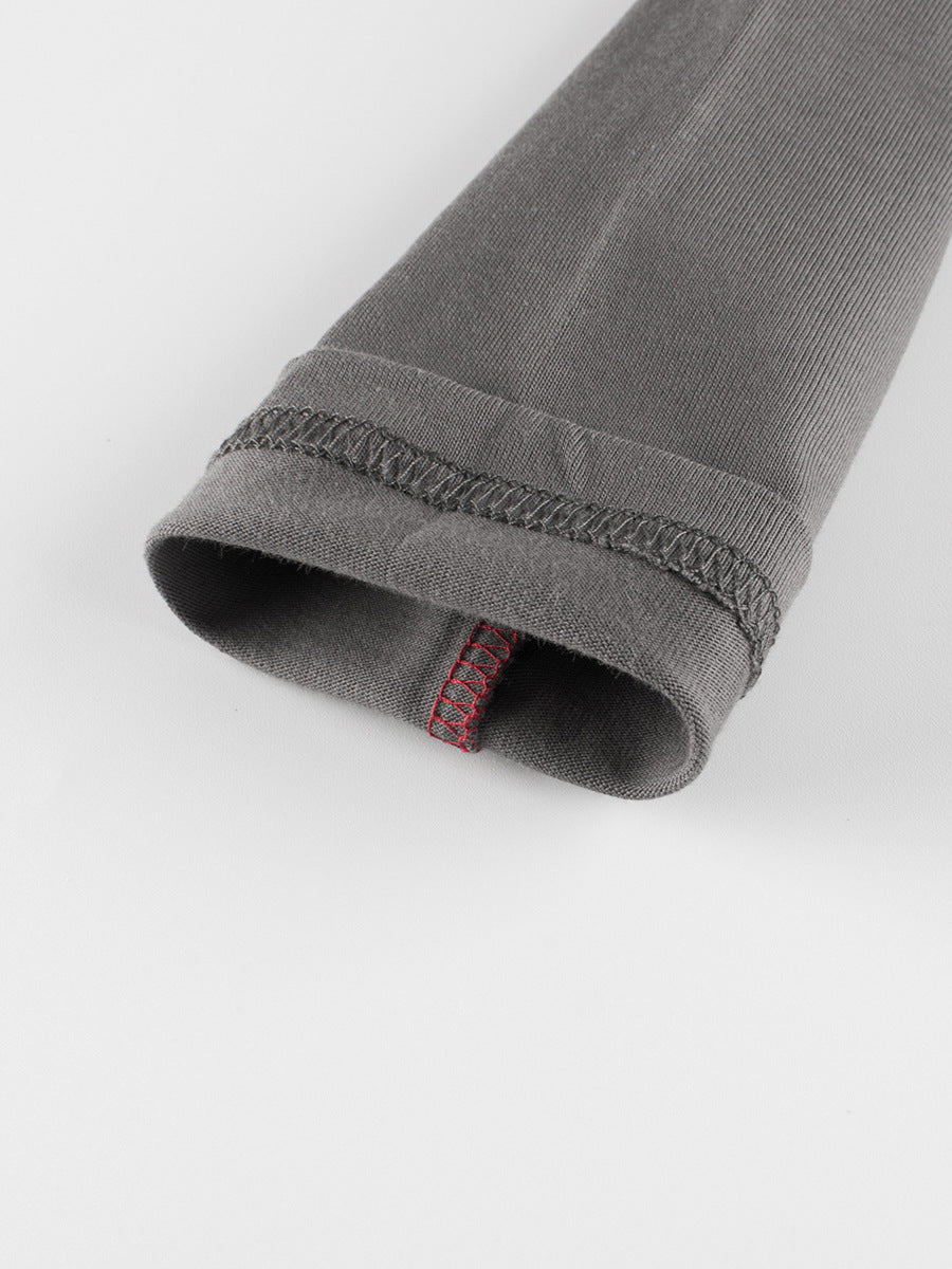 Autumn Arrival Kids Girls Cartoon Print Crew Neck Long Sleeves Color Patchwork Shirt-1