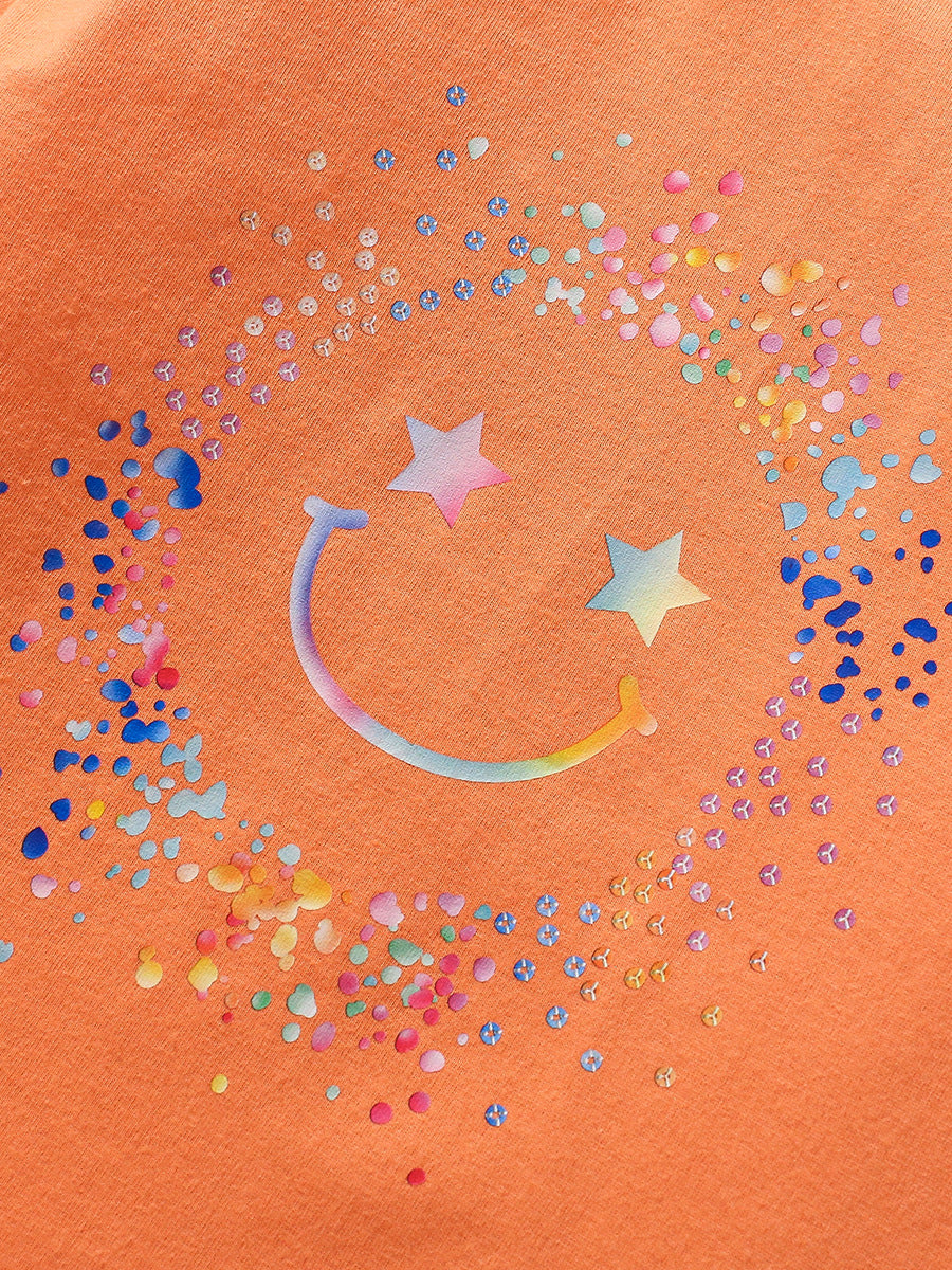 Arrival Autumn Girls’ Aesthetic Smiling Face Pattern Long Sleeves T-Shirt In European And American Style For Summer-3