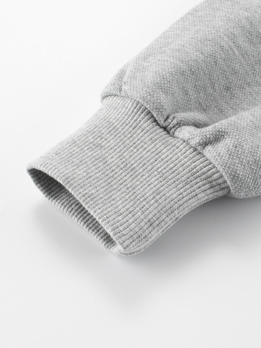 Spring European and American Style Kids’ Outerwear: Letters Print Long Sleeves Zip-up Hooded Coat for Children-4