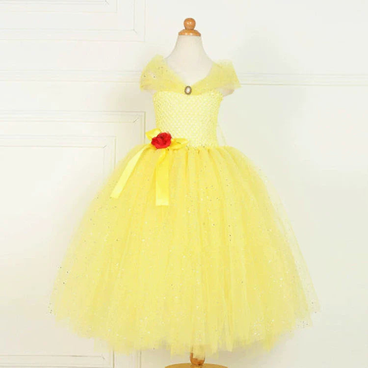 Arrival Kids’ Belle-Inspired Princess Dress – Halloween Cosplay Costume for Girls’ Fancy Dress Parties-1