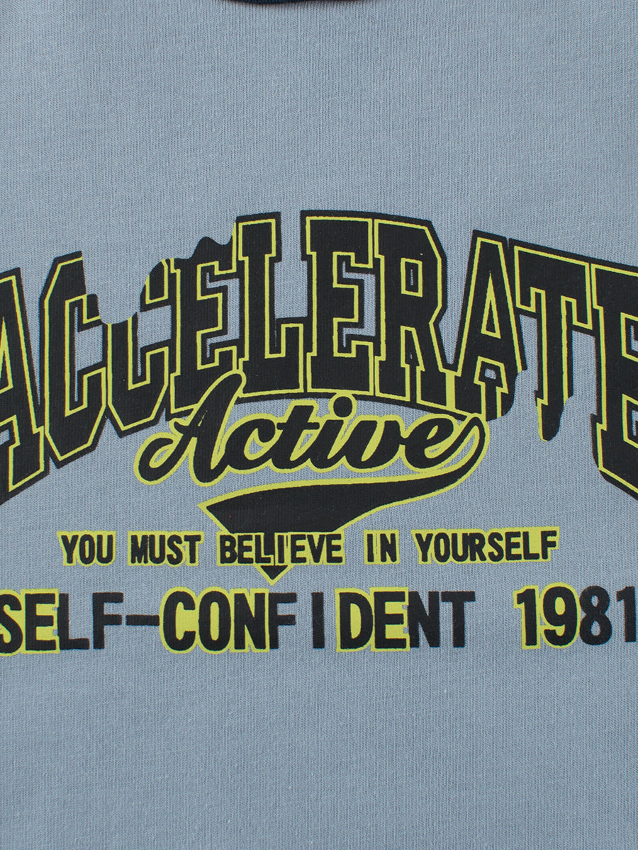 Autumn Baby Boys Letters Print Color Patchwork Long Sleeves Crew Neck Base Top Shirt-4