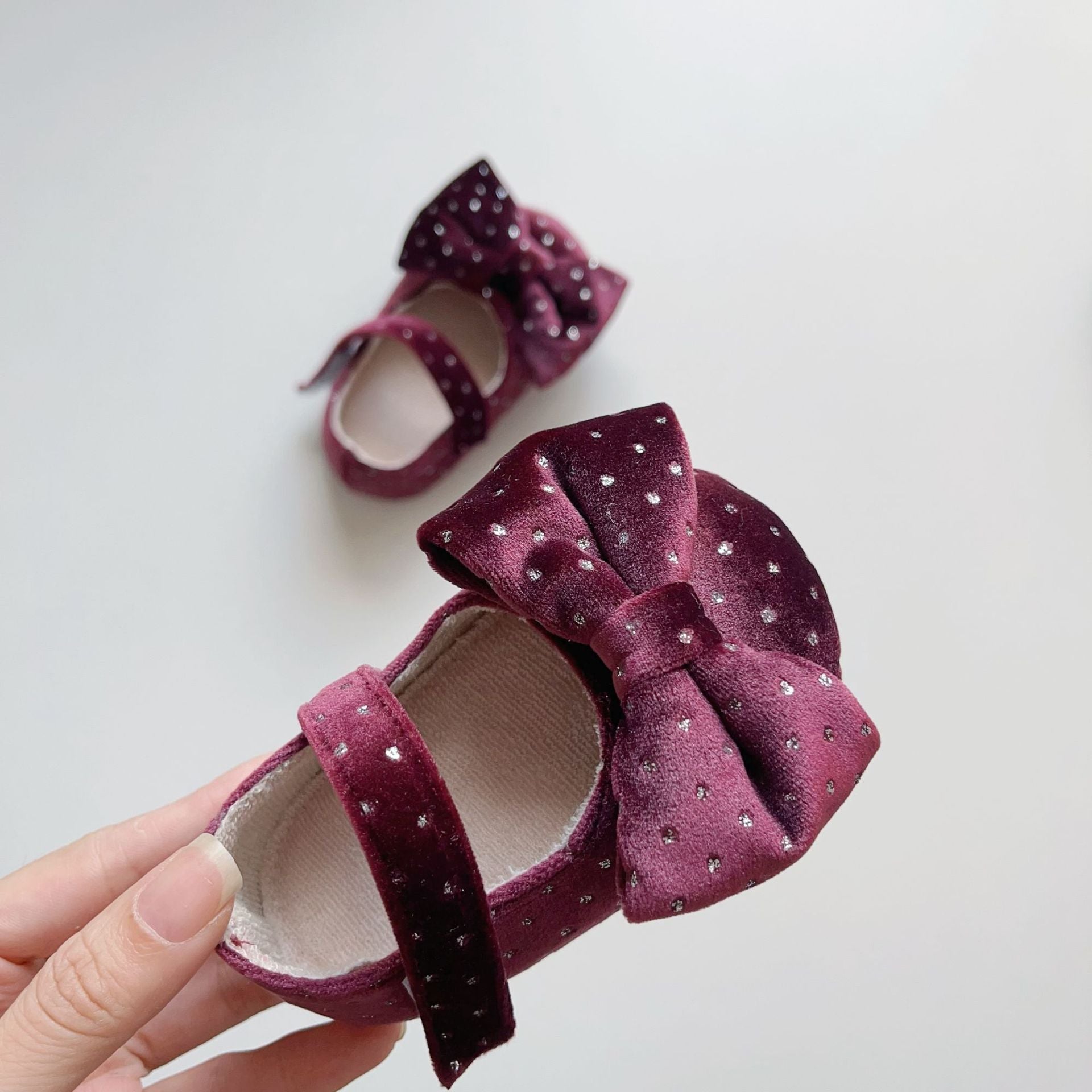 Autumn Baby Girl Vintage Design Dots Pattern Toddler Soft-Sole Anti-slip Walking Shoes-3